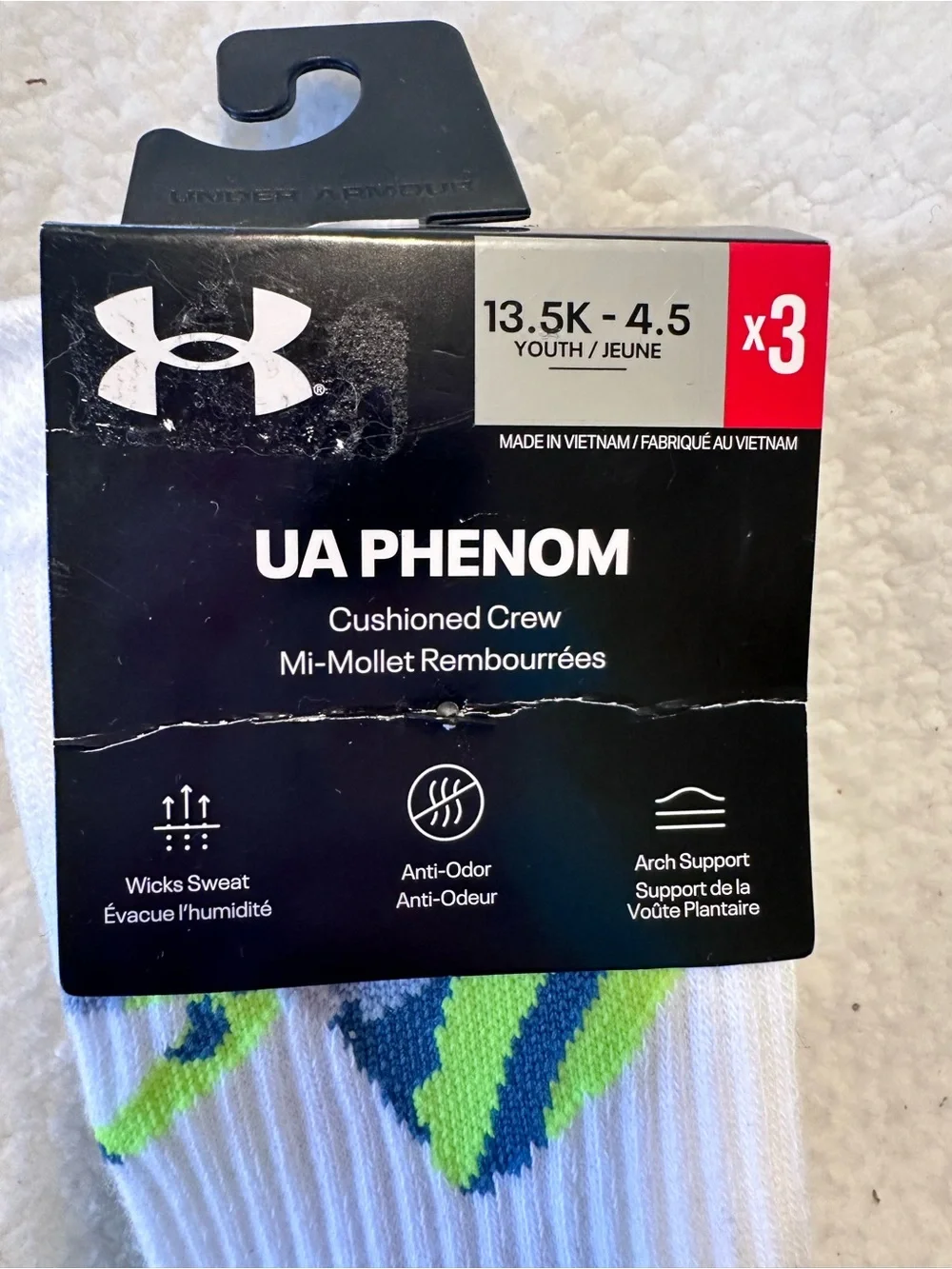 Boy’s Under Armour UA Phenom Socks